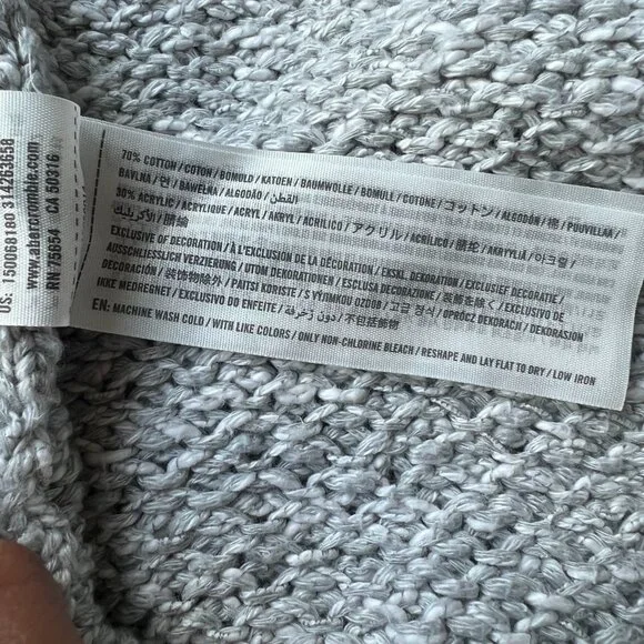 Abercrombie & Fitch Cotton Blend Cardigan Sweater Size L in Grey - Picture 6 of 7